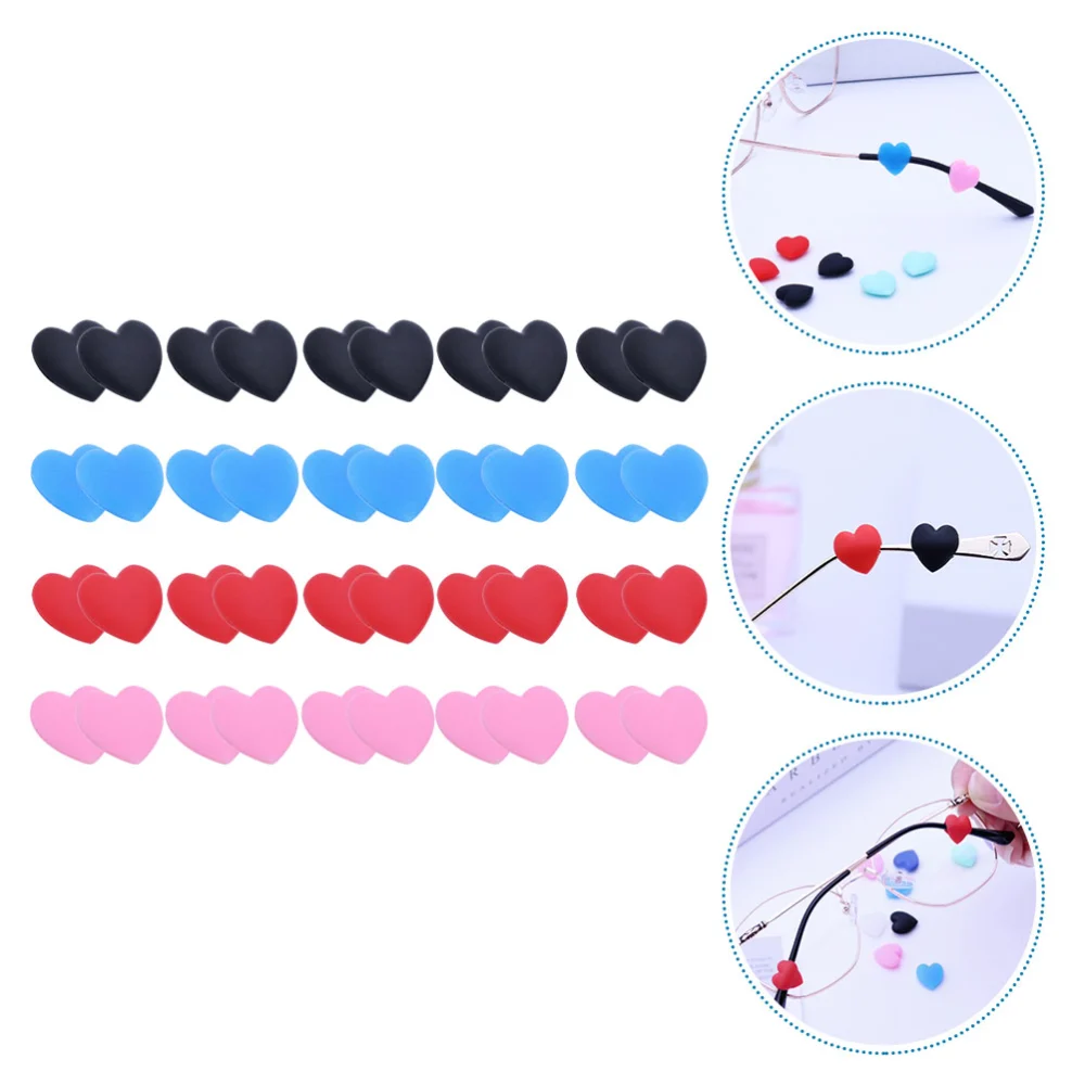 20 Pairs Silicone Eyeglasses Retainer Eyewear Ear Grip Anti-Slip Eyeglasses Stoppers for Eyeglasses