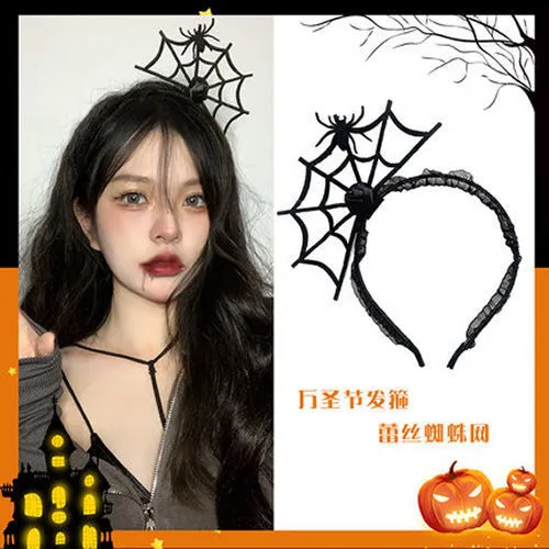 2pcs Cosplay Spider Hair Clasp Halloween Spider Headband Halloween Cosplay Headband