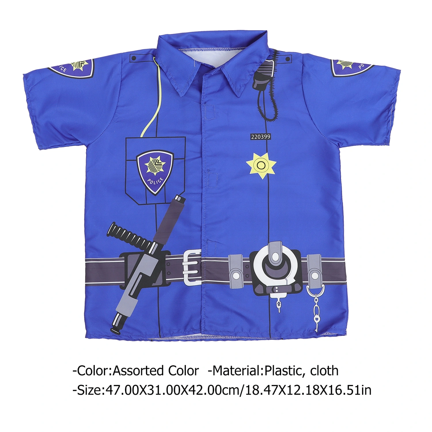 1 Set of Career Role Play Costumes Boy Role Play Police Officer Costume for Kids