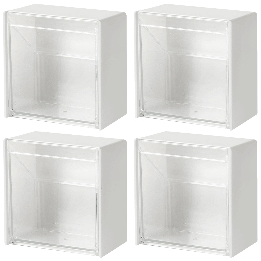 4Pcs Wall Organizers Multi-functional Storage Boxes Cotton Swab Storage Boxes