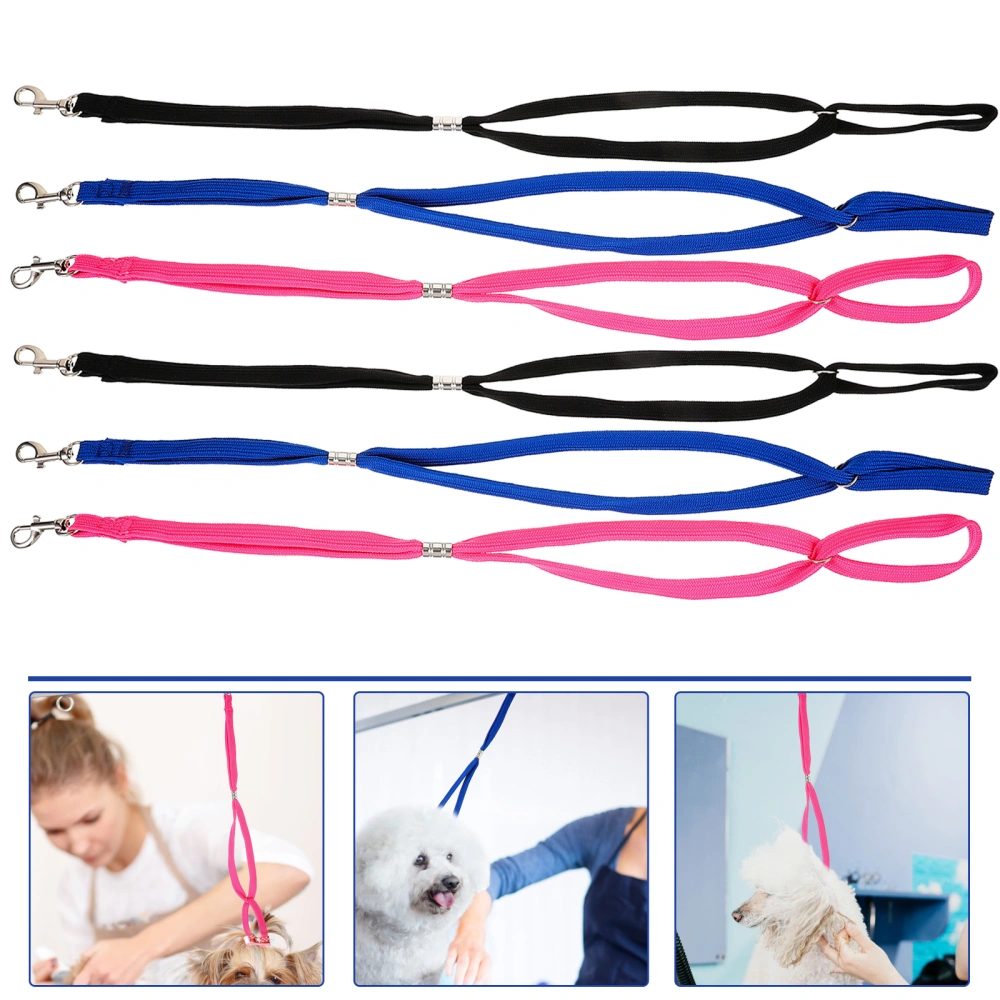 6pcs Pet Dog Grooming Rope Adjustable Pet Grooming Cord Pet Bathing Strap for Grooming Table