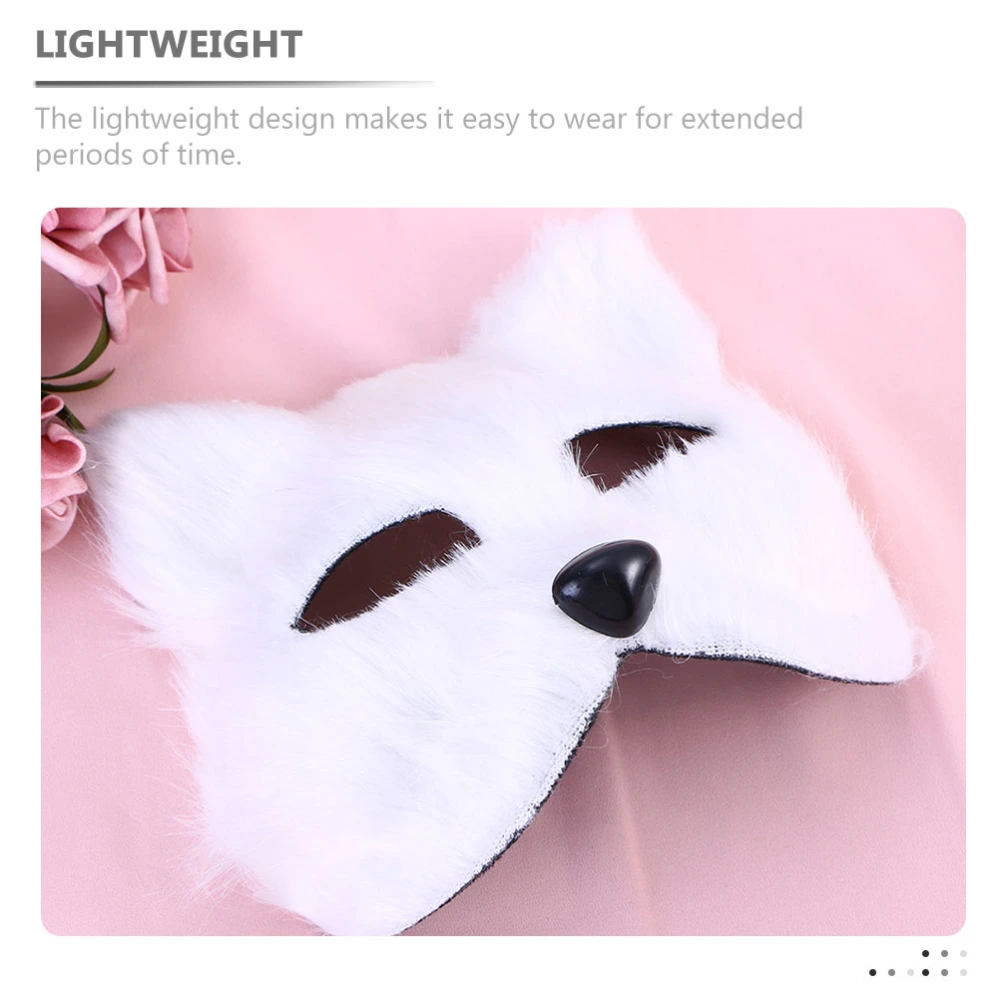 2pcs Fox Mask Stage Performance Blank Mask Hand Painting Mask Diy Lint Mask