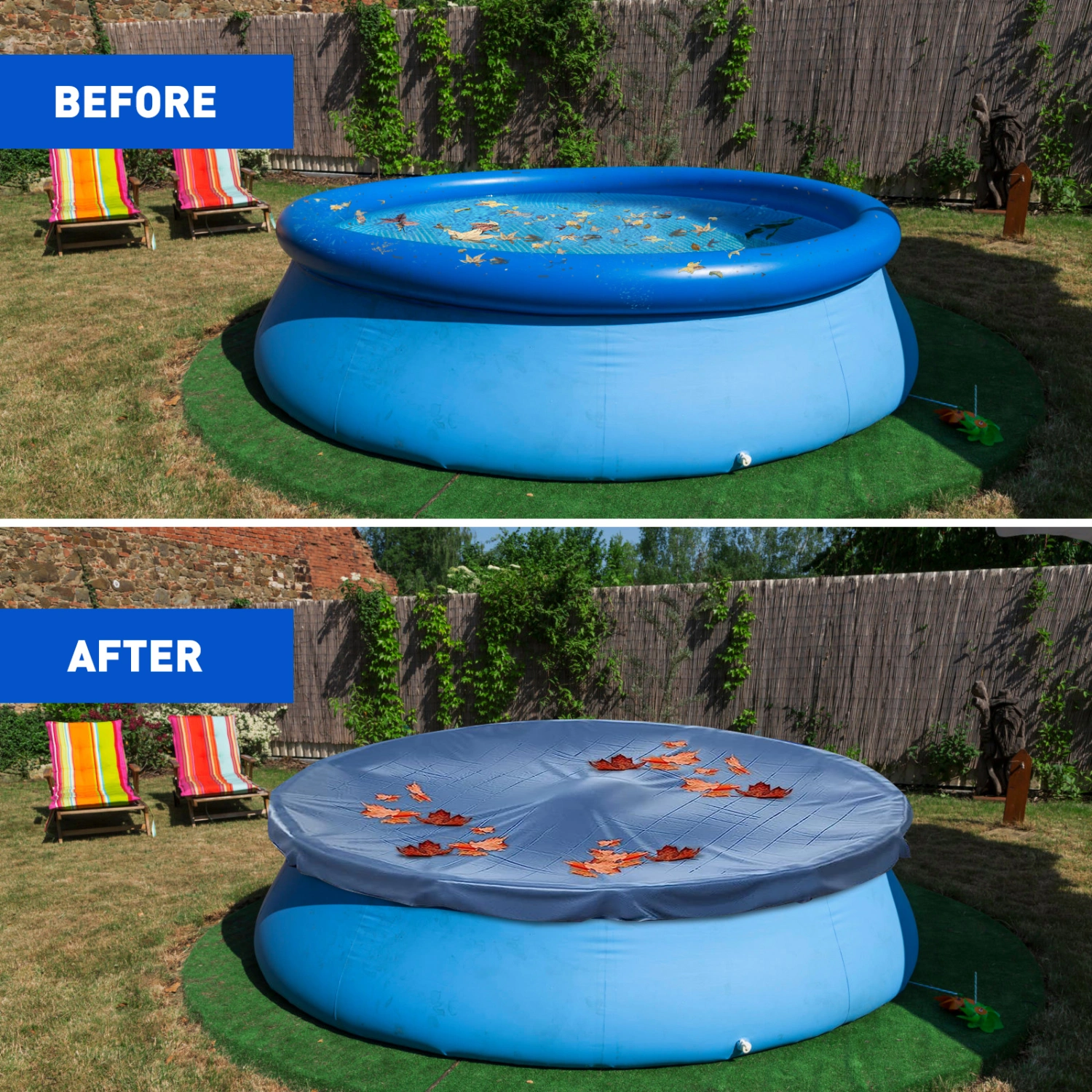 2Pcs Pool Pillows Cold Resistant Thick Winter Pool Cover Pillows with Rope for Above Ground Pools