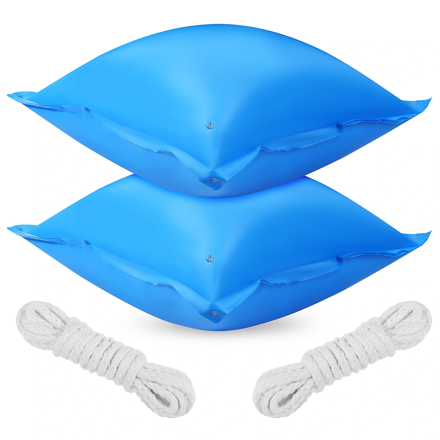 2Pcs Pool Pillows Cold Resistant Thick Winter Pool Cover Pillows with Rope for Above Ground Pools
