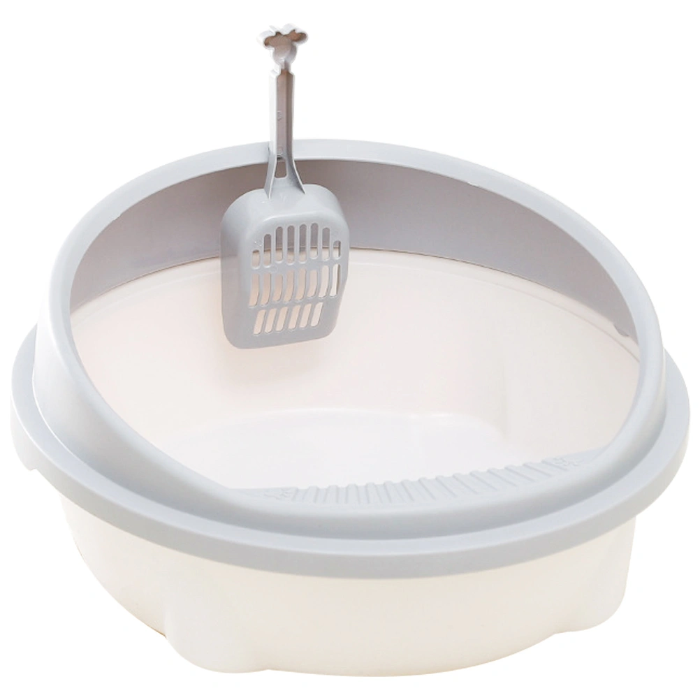 1 set of Cat Litter Tray Box Household Kitten Litter Tray Cat Toilet with Shovel