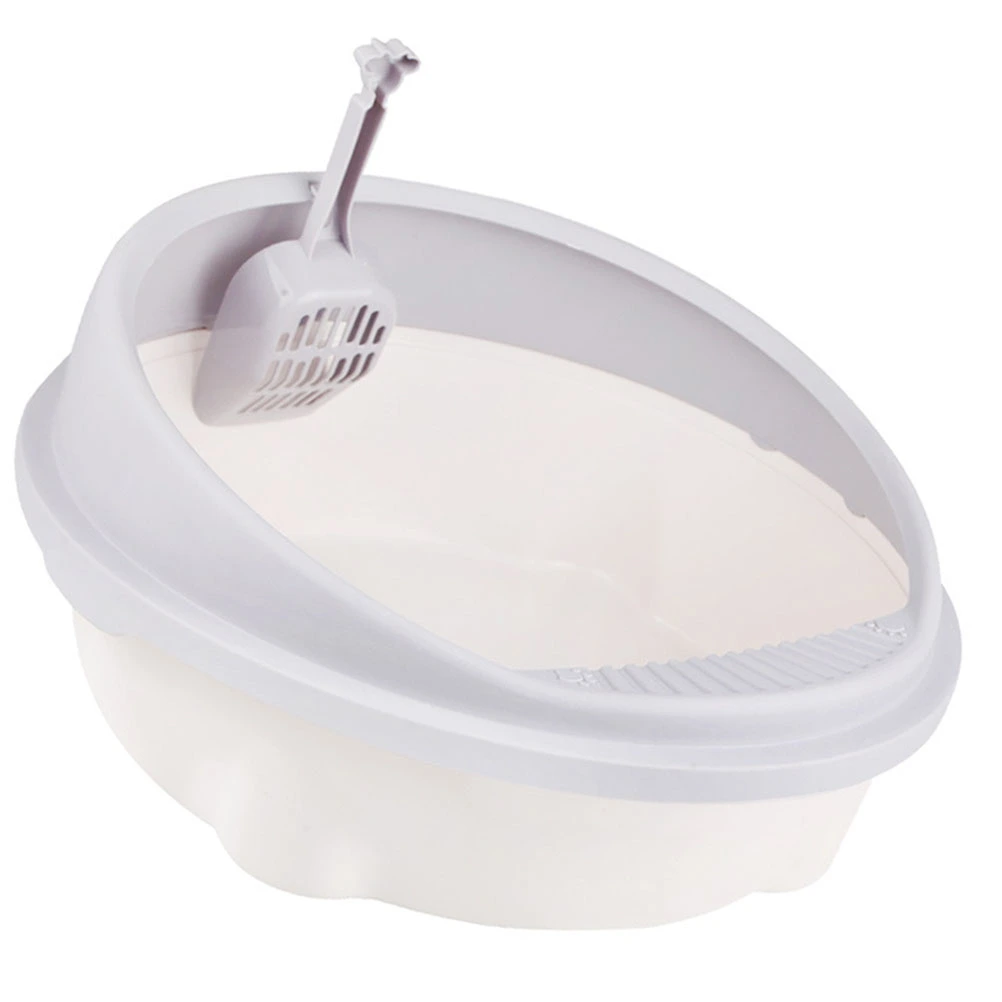 1 set of Cat Litter Tray Box Household Kitten Litter Tray Cat Toilet with Shovel