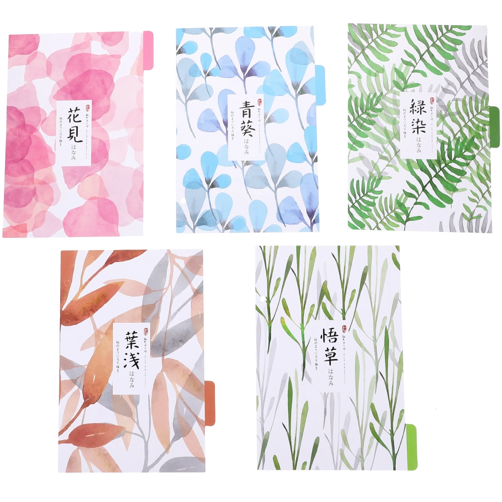 2 Books of Binder Dividers Binder Pages Flower Pattern Binder Dividers Binder 6-hole Insert Dividers