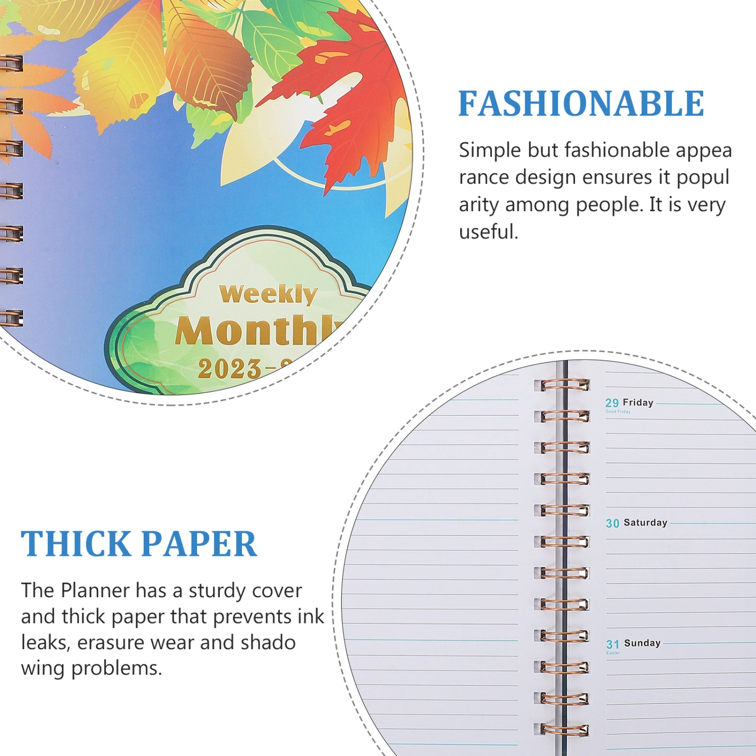 Spiral Notebook Planner Book Spiral Academic Planner Schedule Notebook English Notebook