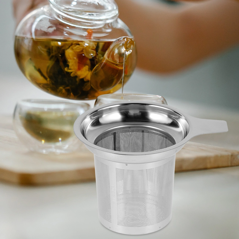 1 Set of Tea Infuser Loose Tea  Stainless Steel Fine Mesh Tea Strainer with Lid