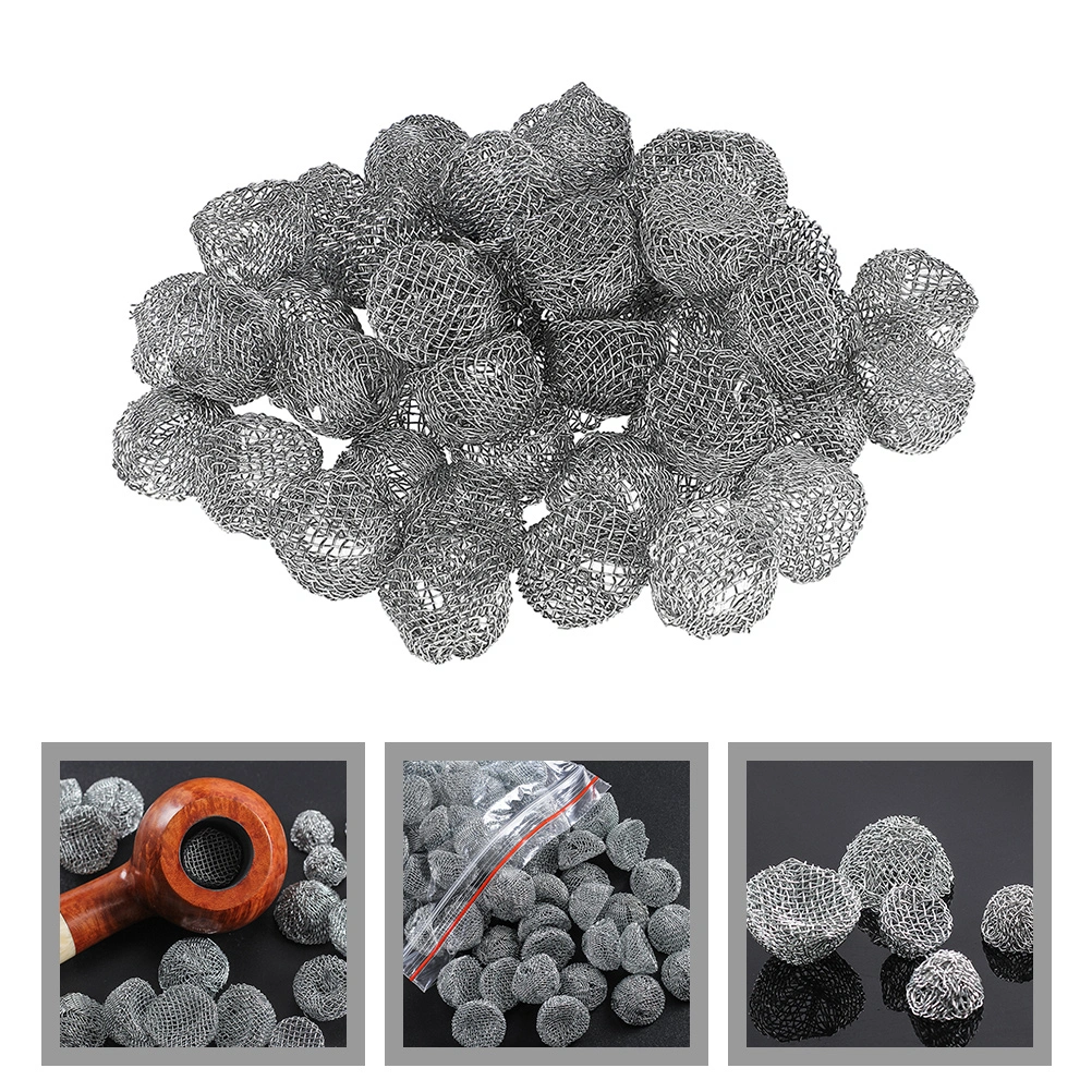 100Pcs Smoking Tobacco Net Balls Tobacco Pipe Filters Small Filter Nets Smoking Accessories
