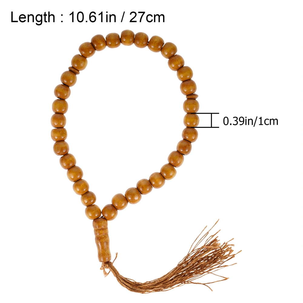 1 String of Wooden Beads Handpiece Bracelet Prayer Beads Bracelet Wooden Beads Bracelet