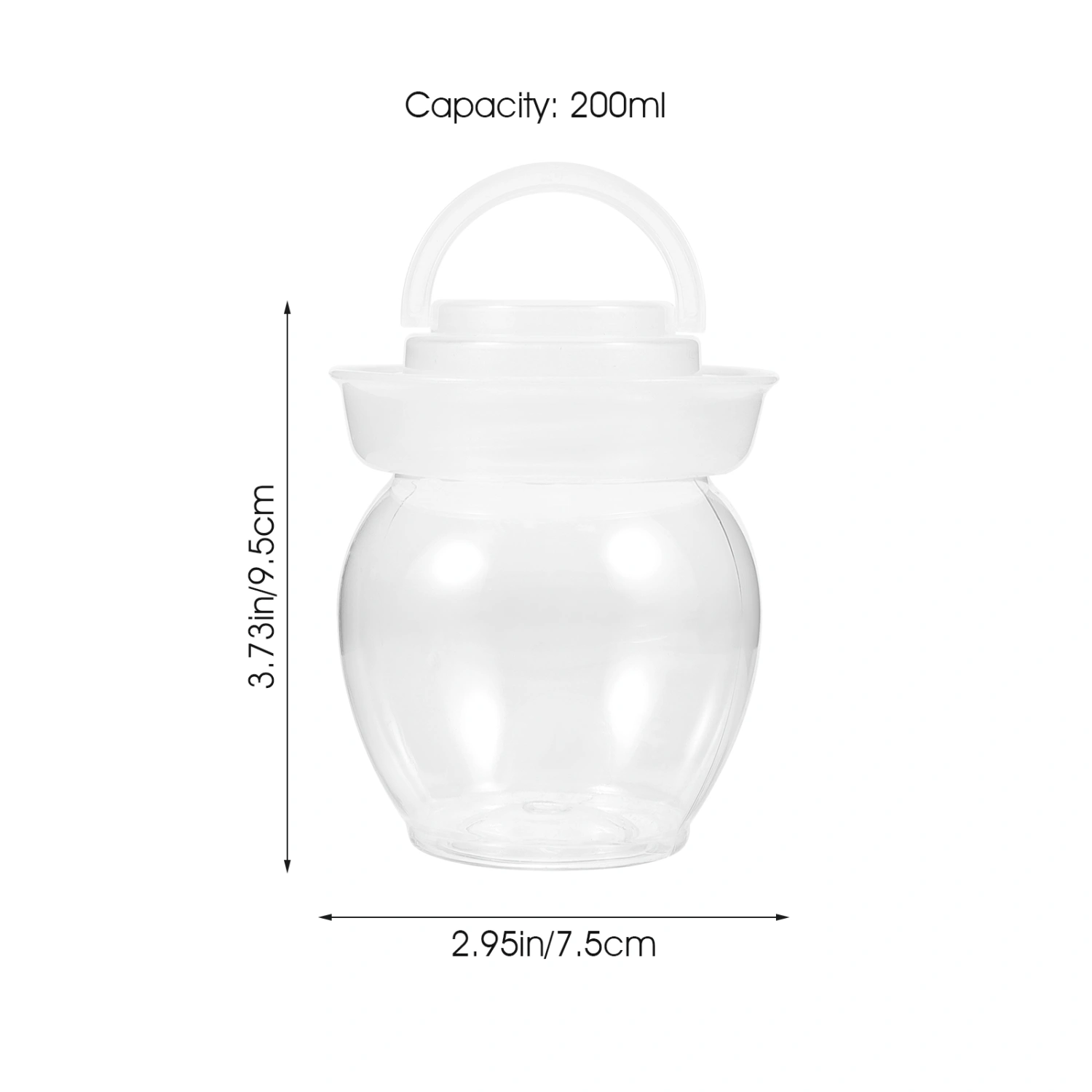 6pcs Plastic Fermentation Tank Fermenting Pickle Container Handles Fermenting Jars