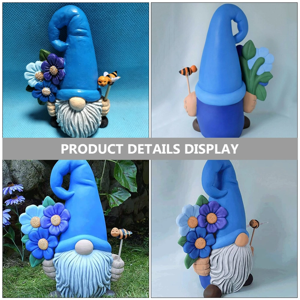 Cute Garden Gnome Statue Outdoor Gnome Figurine Resin Gnome Ornament for Lawn Random Style