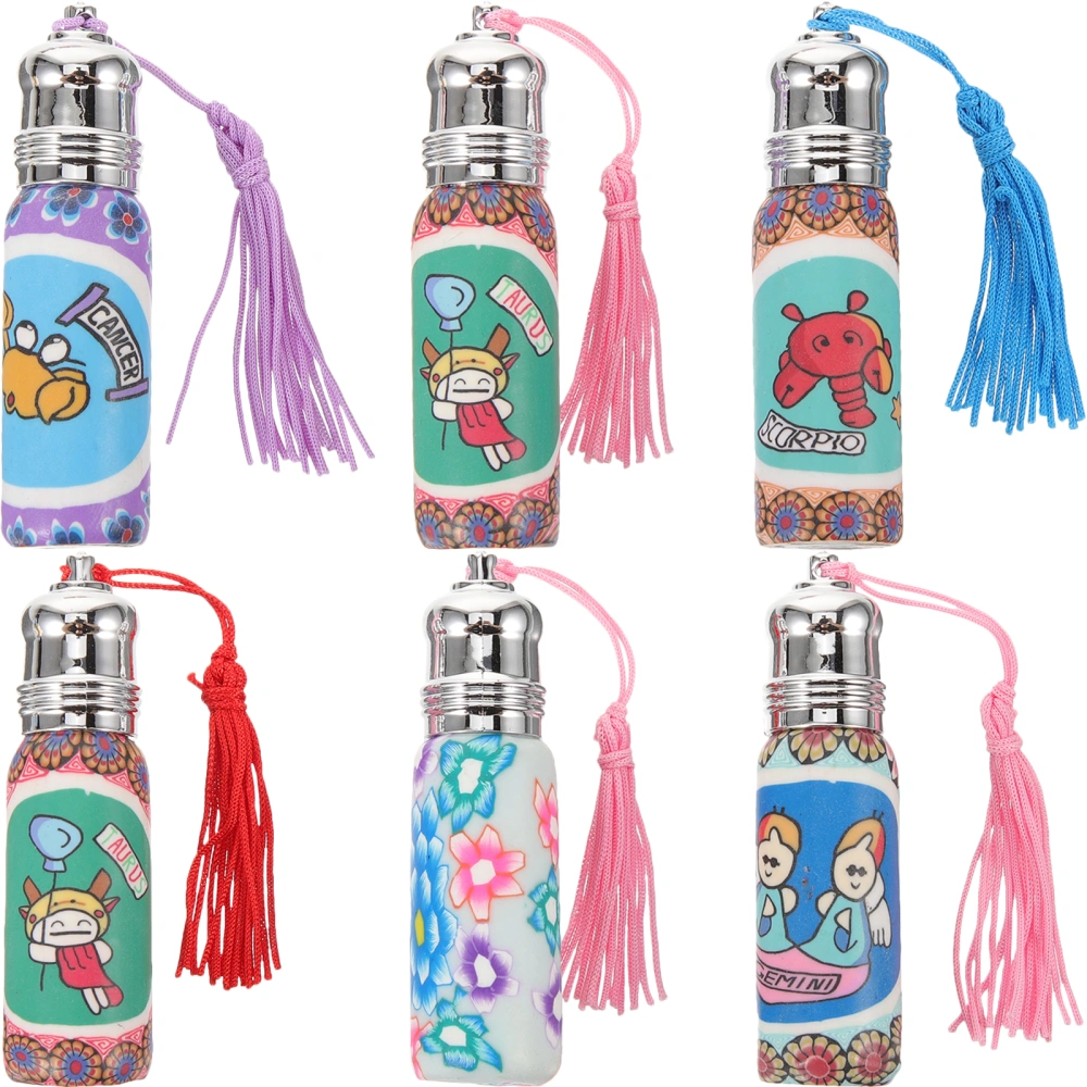 6 pcs Small Perfume Bottle Empty Perfume Bottles Travel Roller Bottles Portable Perfume Bottles