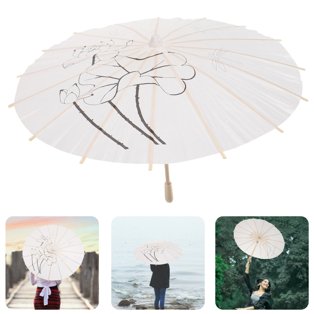 DIY Paper Umbrella Graffiti Painting Handicraft Umbrella Small Umbrella Photography Prop