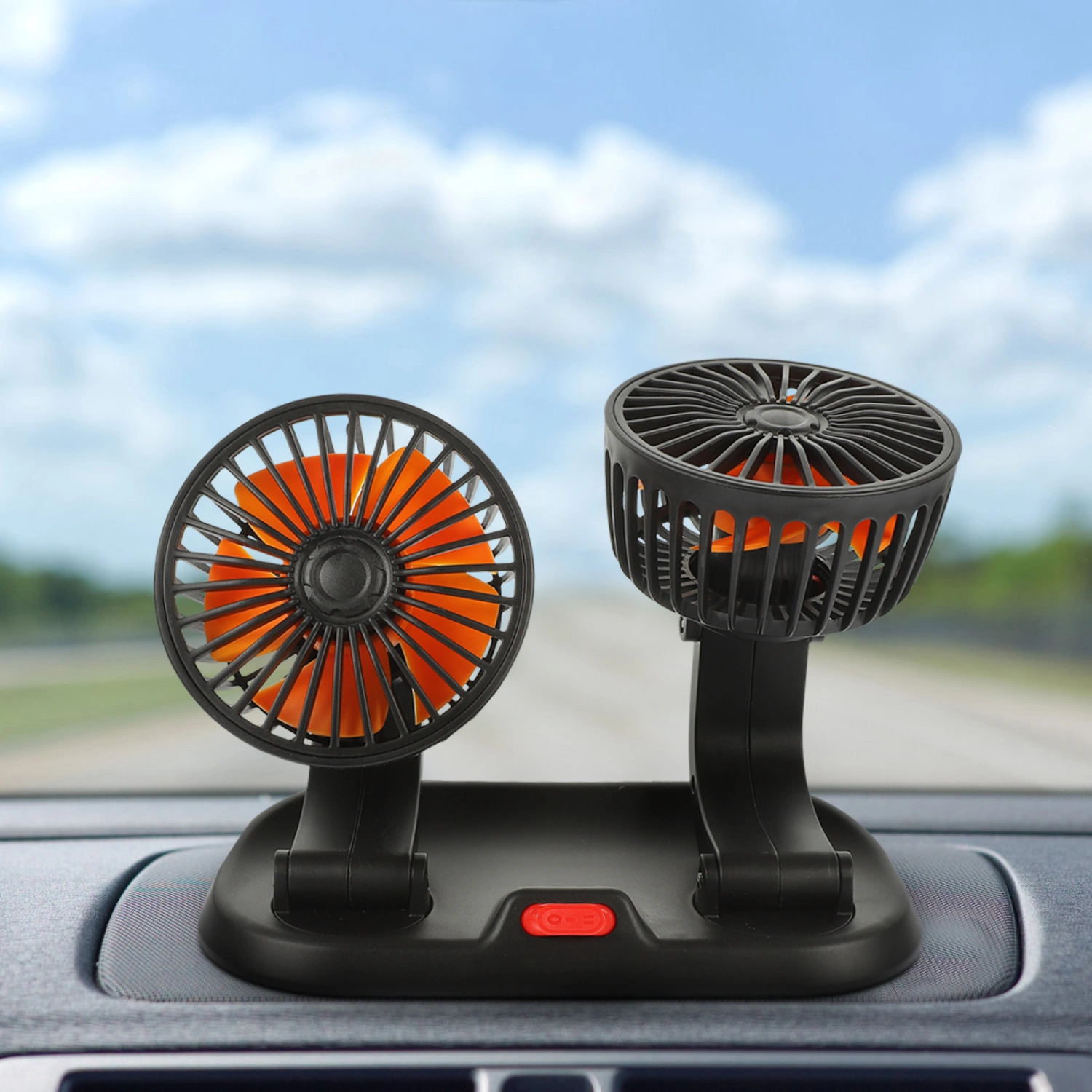 Car Fan Dashboard Fan 2 Heads Cooling Fan 24v Adjustable Fan For Car Interior