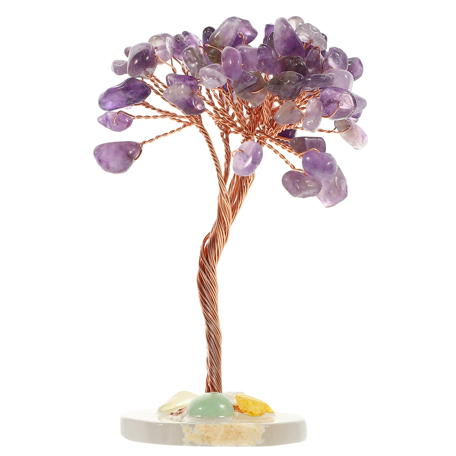 Based Crystal Tree Adornment TV Cabinet Tabletop Small Crystal Tree Ornament