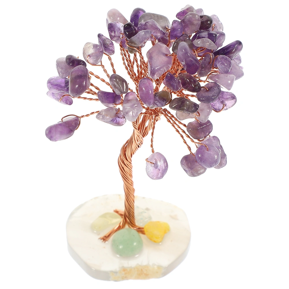 Based Crystal Tree Adornment TV Cabinet Tabletop Small Crystal Tree Ornament