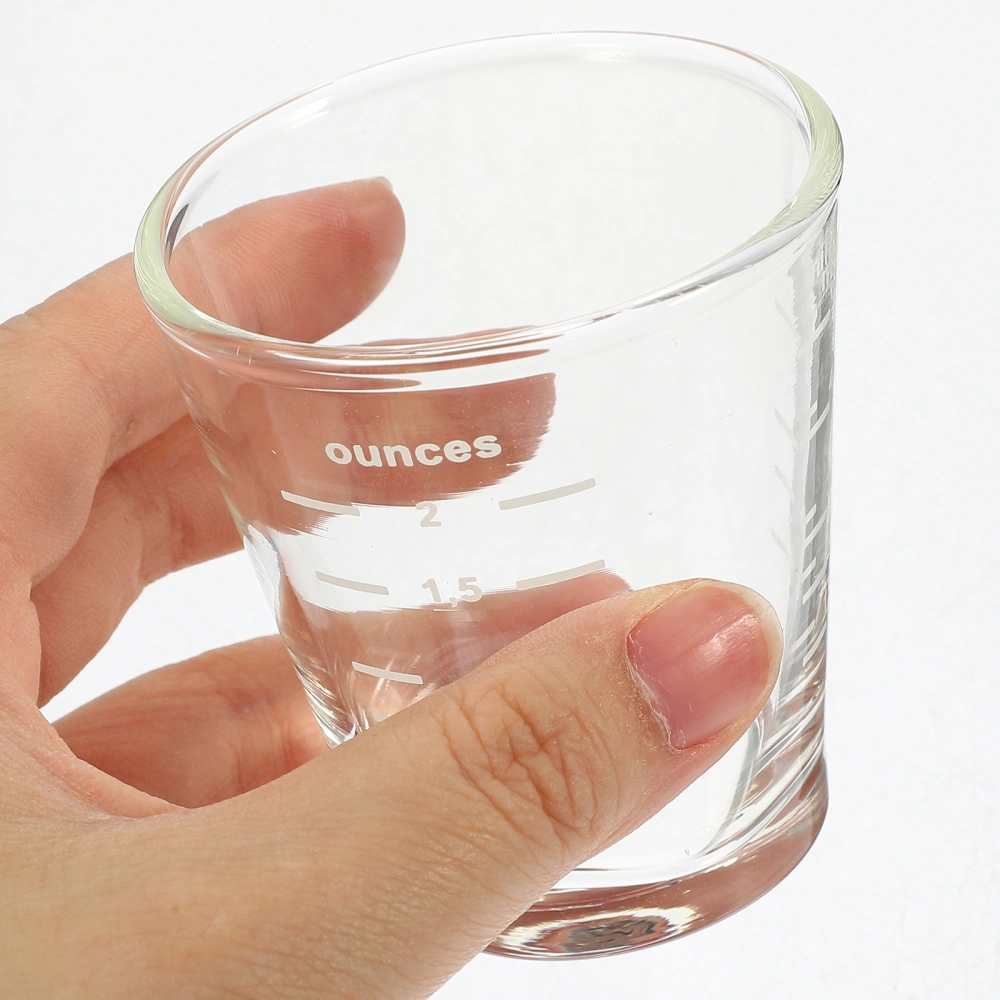 Transparent Glass Espresso Cup Water Measuring Cup Portable Coffee Milk Cup With Scale