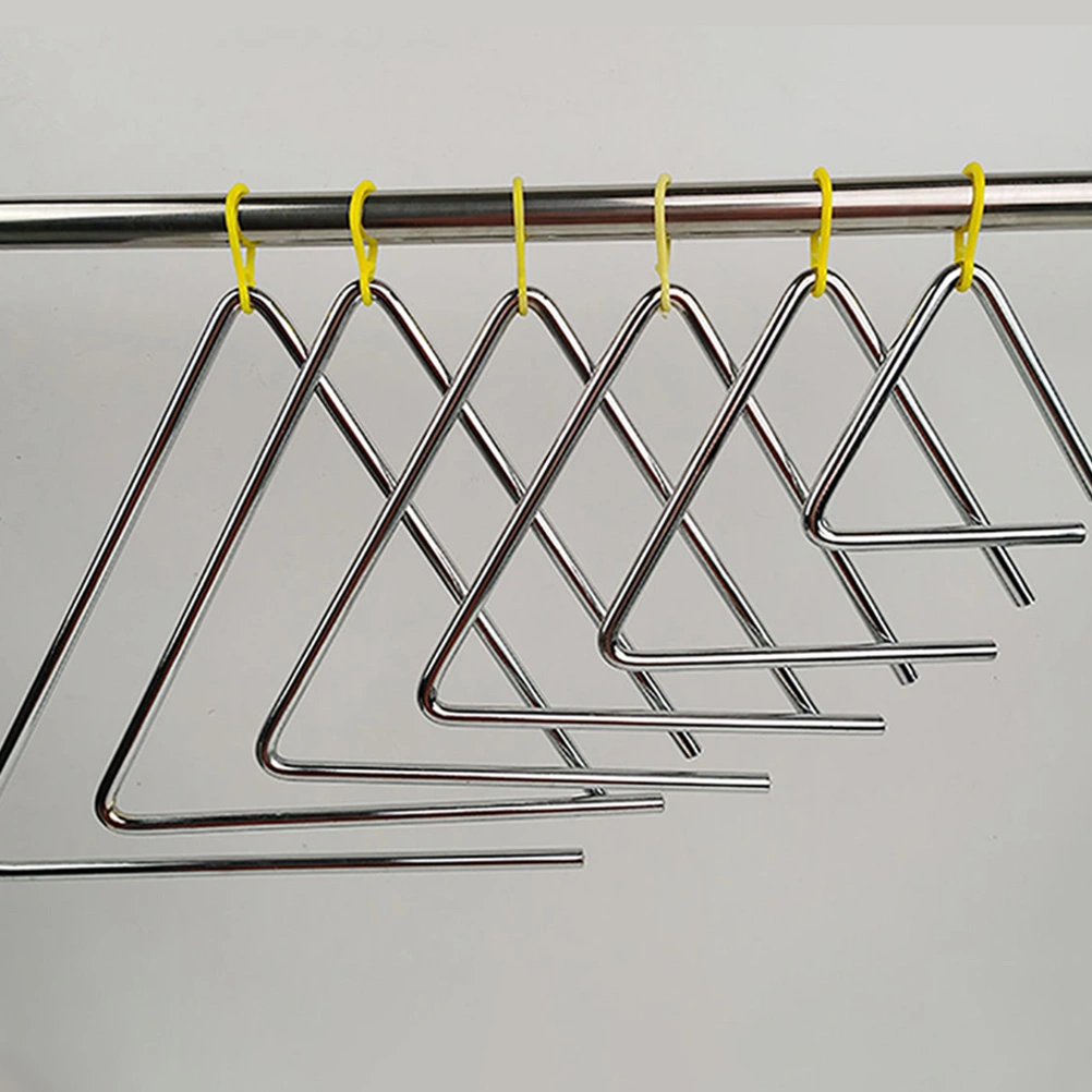 6 Sets Musical Triangle Instrument Children Triangle Percussion Bell Triangle Hand Percussion With Striker