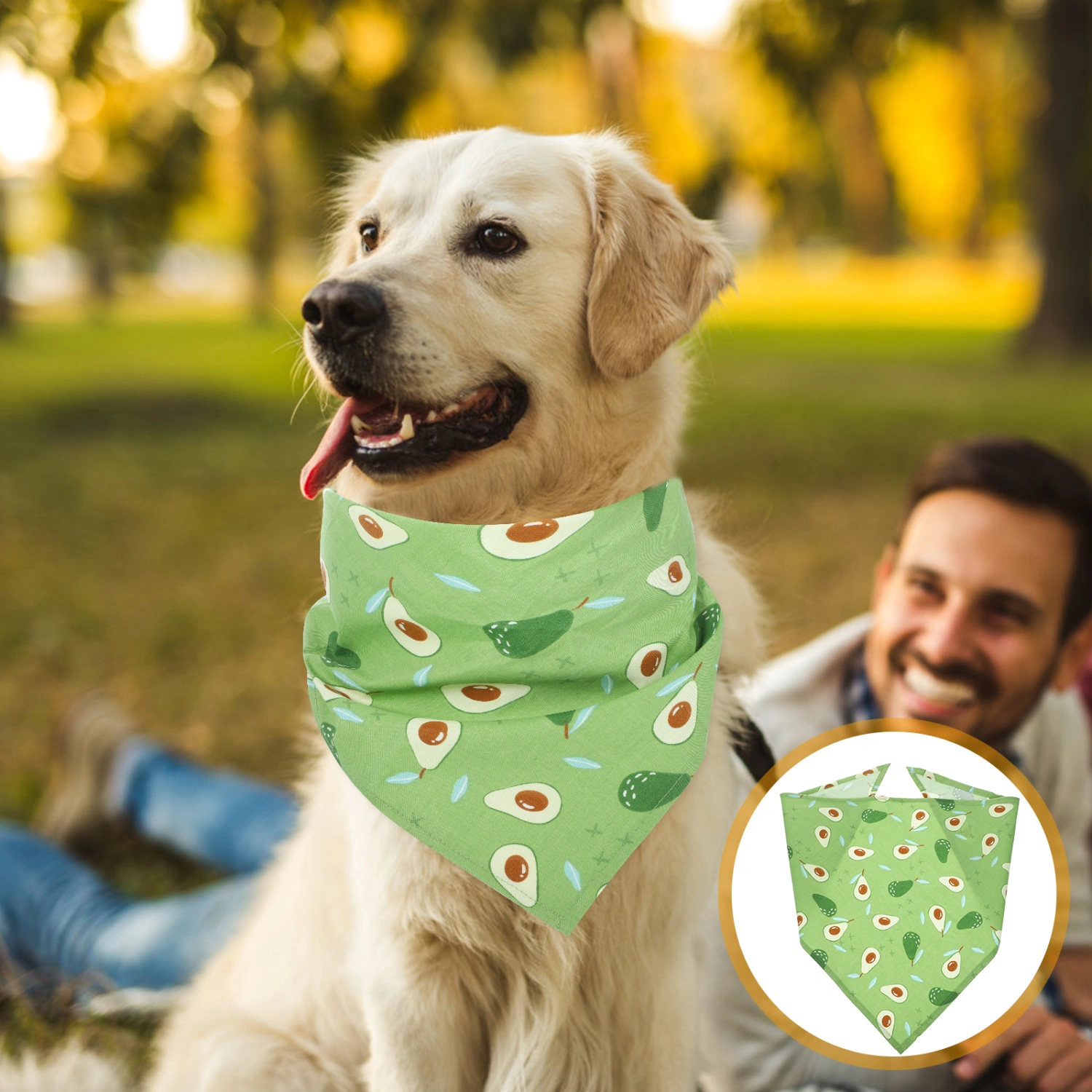 Summer Dog Bandana Fruit Print Puppy Scarf Dog Kerchief Pet Triangle Bib Scarf