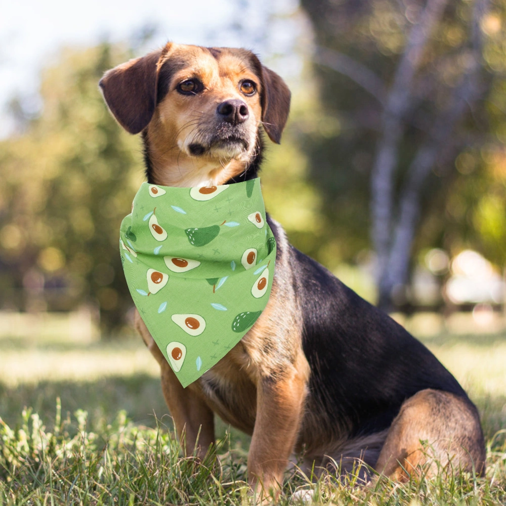 Summer Dog Bandana Fruit Print Puppy Scarf Dog Kerchief Pet Triangle Bib Scarf