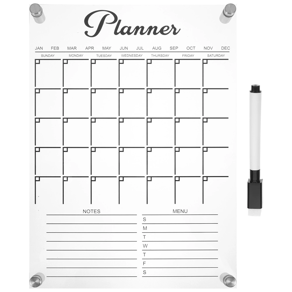 1 Set Acrylic Dry Erase Board Desktop Display Board Clear Memo Board Small Writing Whiteboard