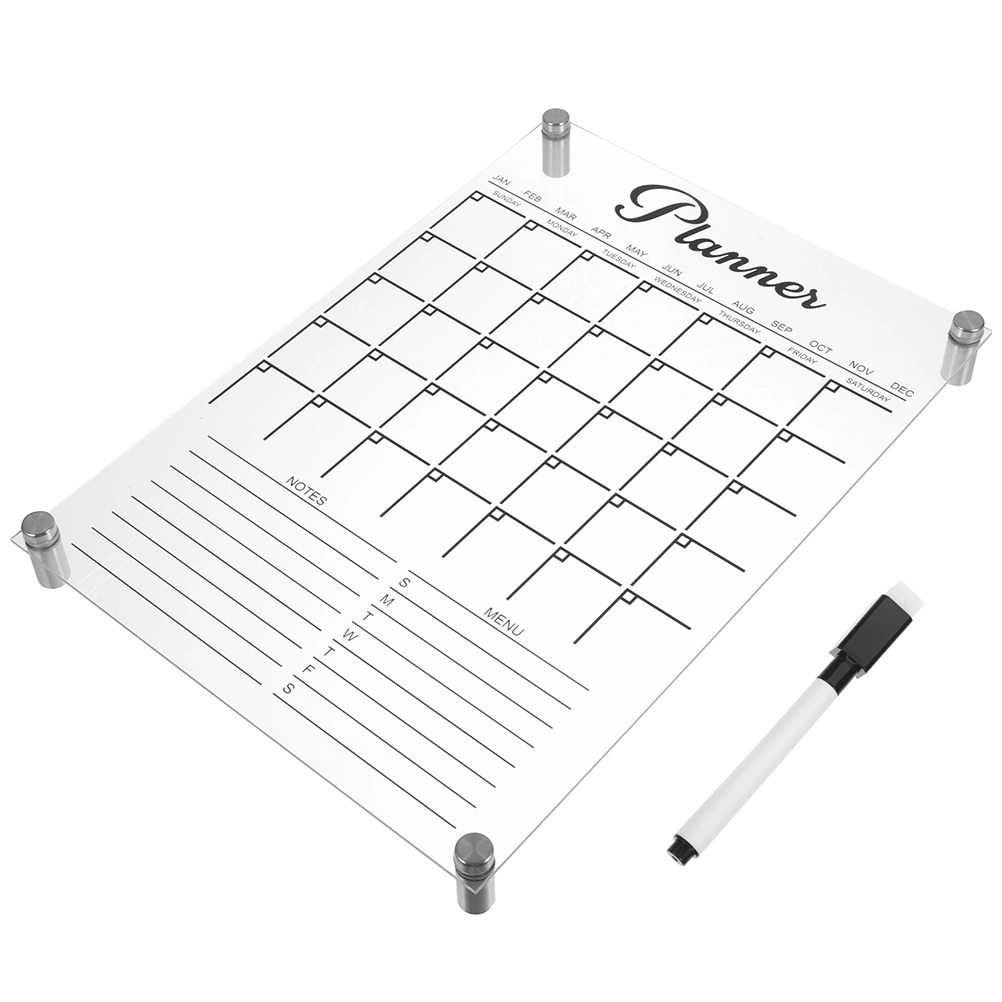 1 Set Acrylic Dry Erase Board Desktop Display Board Clear Memo Board Small Writing Whiteboard