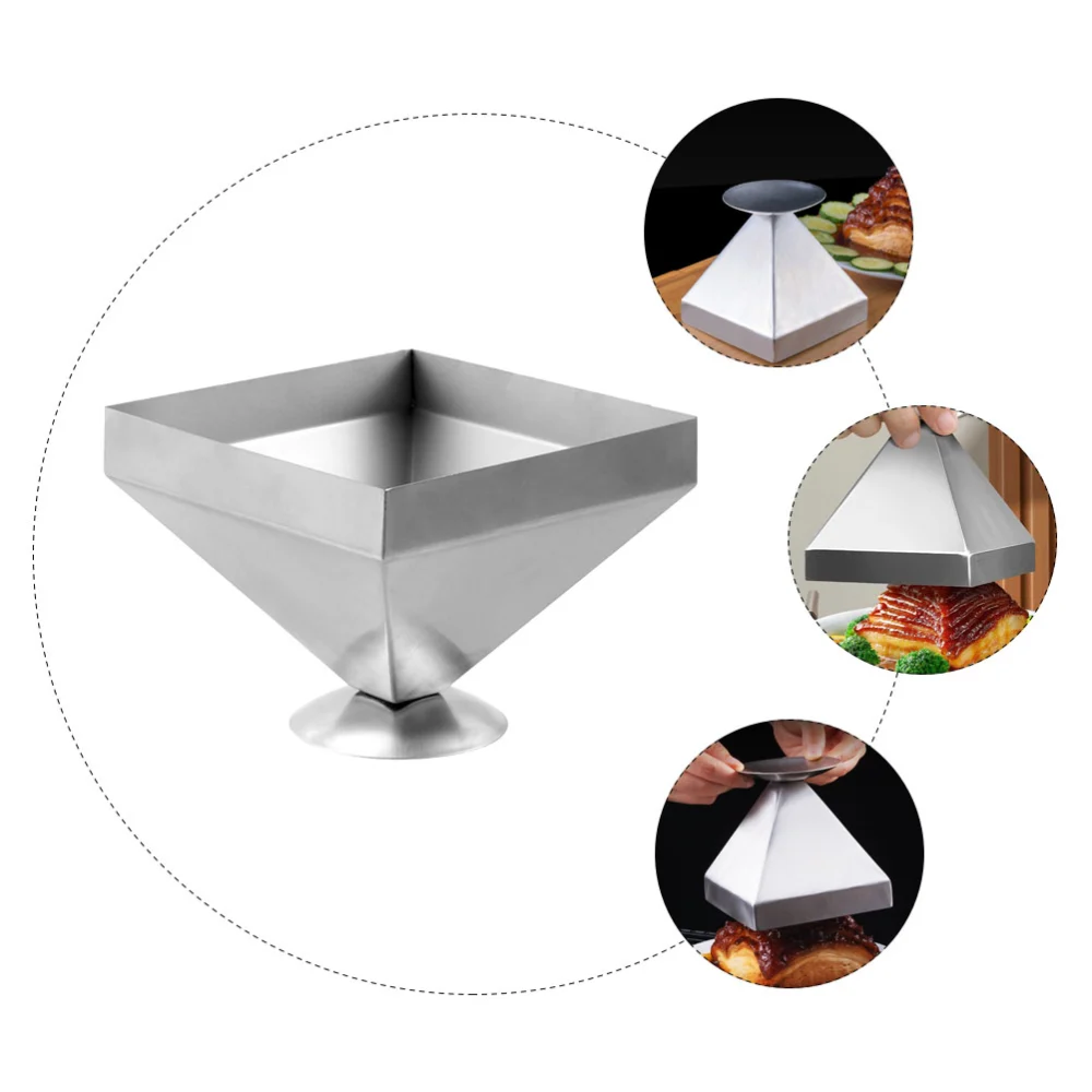 Stainless Steel Pyramid Mold Tower Food Rice Mold Meat Shaper for Home Restaurant Kitchen Cooking