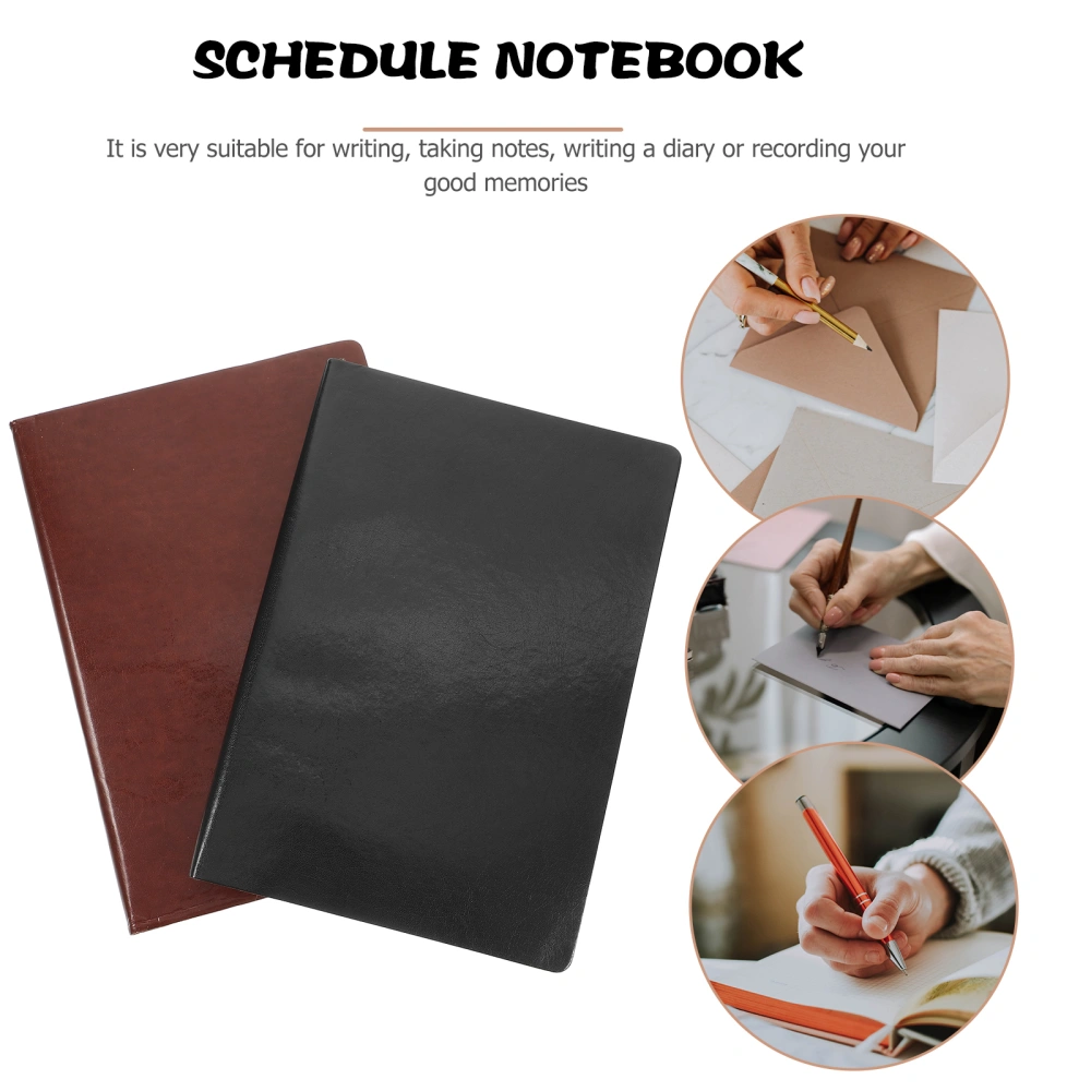 2Pcs Portable Notebook Students Writing Notepad Office Conference Journal Book