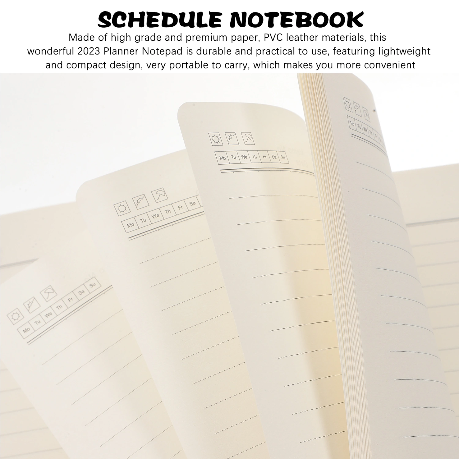 2Pcs Portable Notebook Students Writing Notepad Office Conference Journal Book