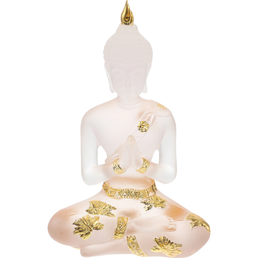 Exquisite Thailand Buddha Statue Decoration Desktop Resin Buddha Figurine Religious Gift