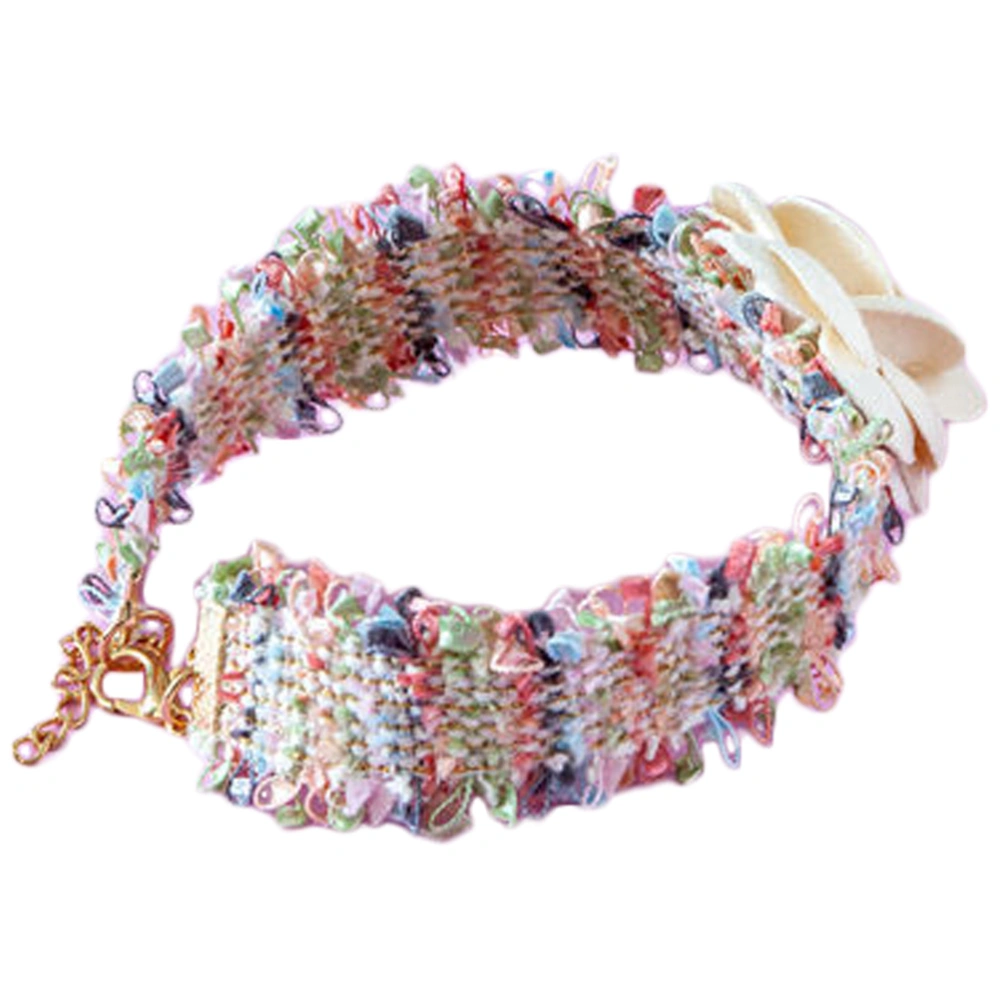 Dog Collar Decorative Knitting Wool Flower Cat Collar Pet Neck Decoration