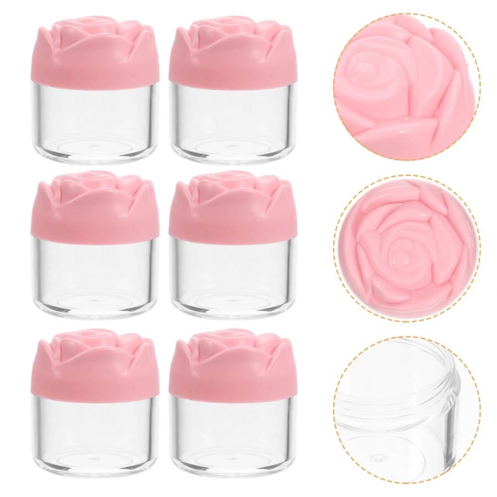 12pcs Rose Lid Cream Jars 10g Empty Facial Cream Jars Travel Cream Containers 20g