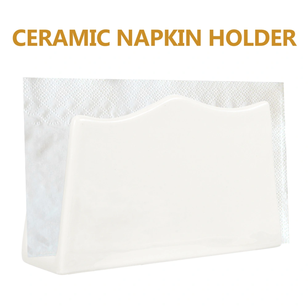 Ceramic Napkin Holder Paper Tissue Holder Napkin Storage Stand Serviette Holder