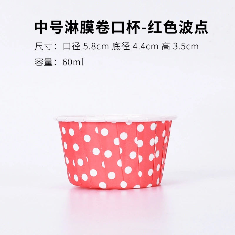 300pcs Ice Cream Cups Dot Pattern Disposable Dessert Cups Ice Cream Bowls