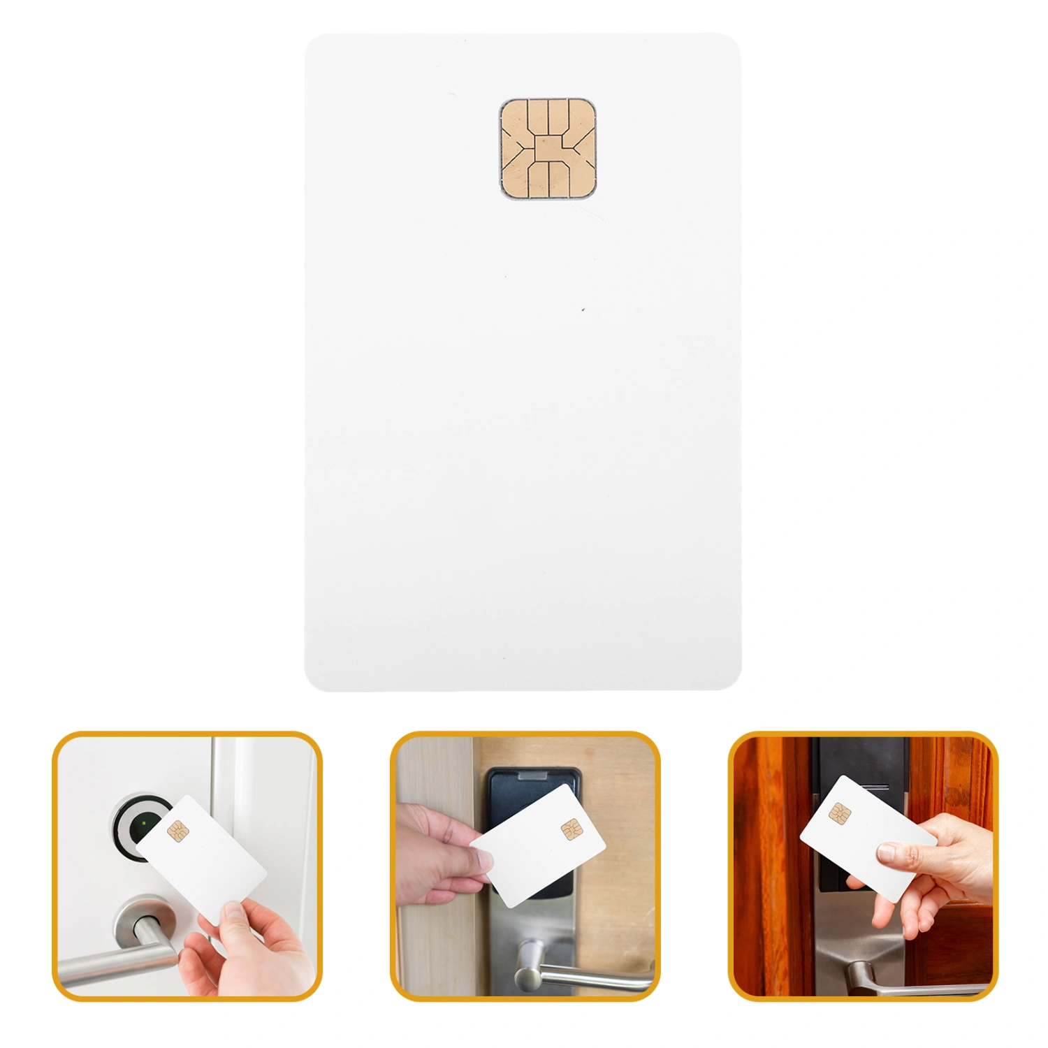 8pcs Blank Cards with Chips Pvc Blank Cards Smart Ic Cards Blank White Cards