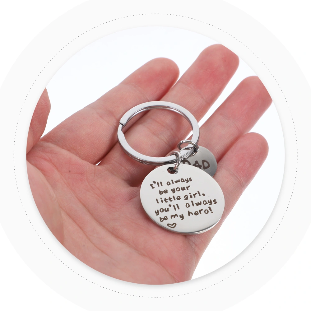 Father's Day Keychain Decorative Keychain Father's Day Metal Keychain Gift