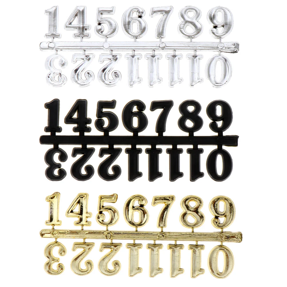 3 Sets Clock Numerals Wall Clock Number Digital Clock Number Replacement Clock Numbers