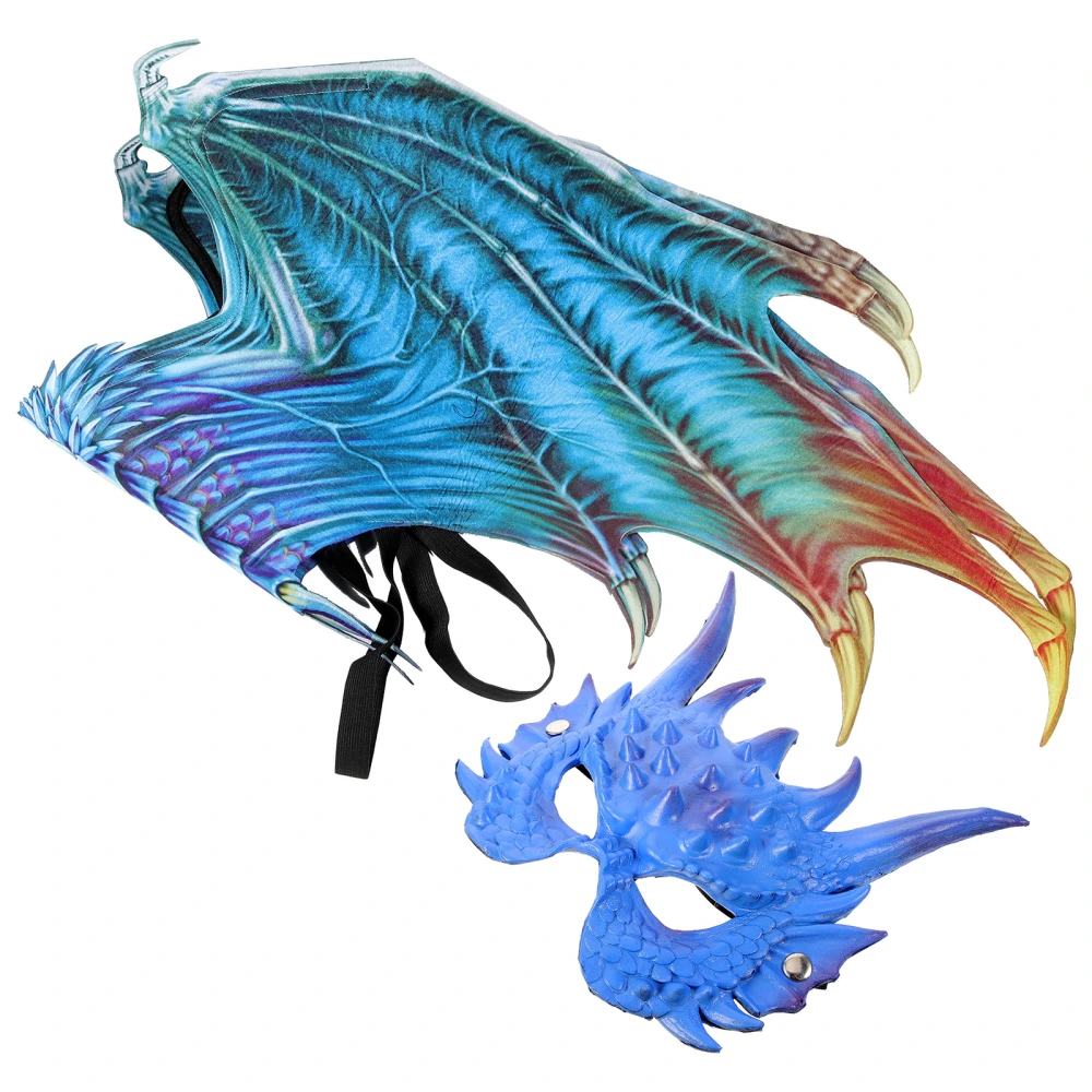 1 Set Dragon Costume Kit Dress Up Wing Mask Party Cosplay Dragon Costume