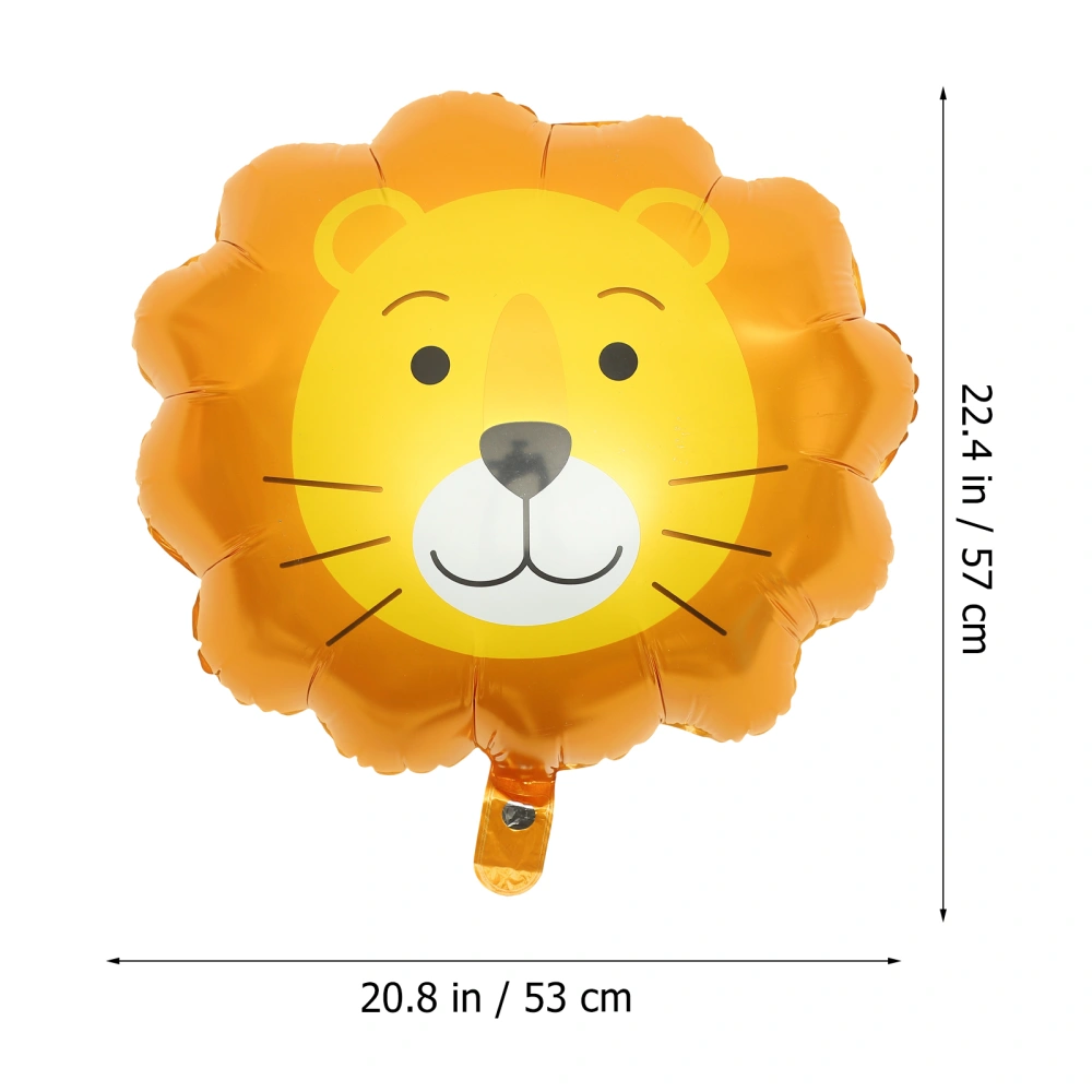 5pcs Cartoon Lion Aluminum Film Balloons Animal Party Balloons Party Decorative Balloons