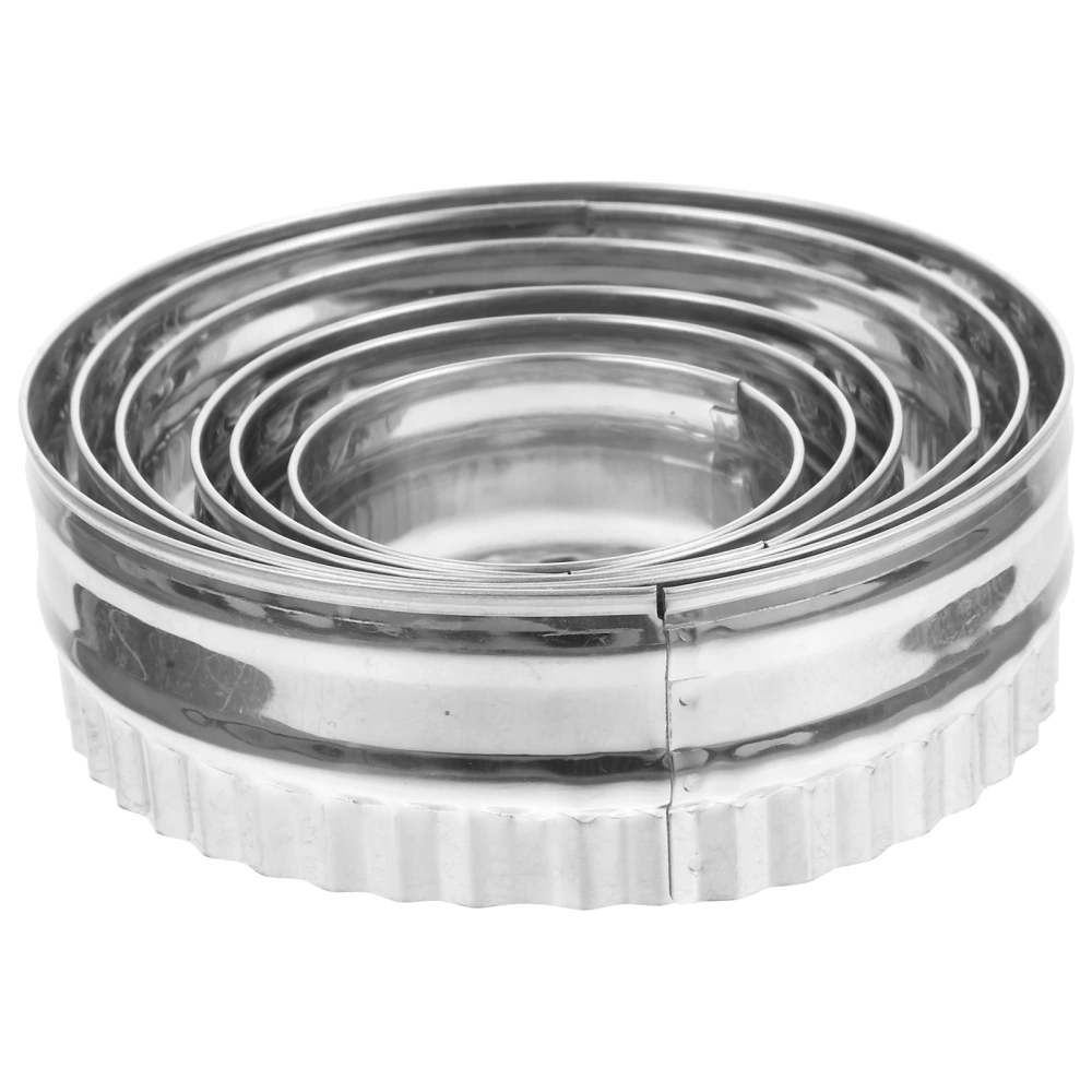 6Pcs Round Cake Ring Stainless Steel Cake Ring Mousse Mold Kitchen Baking Cake Ring Mold