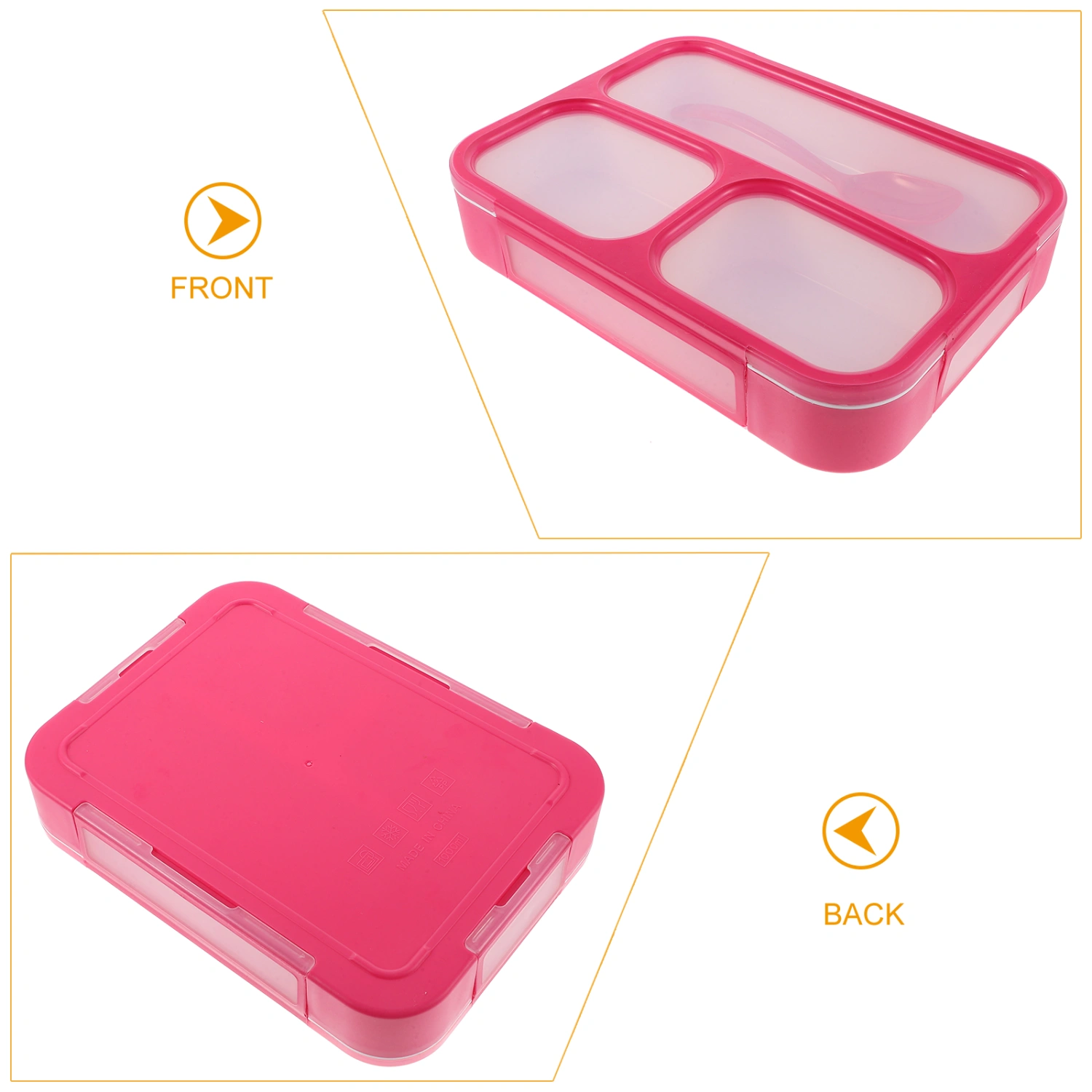 Bento Lunch Box Divided Lunch Case Food Container Reusable Sealed Bento Box
