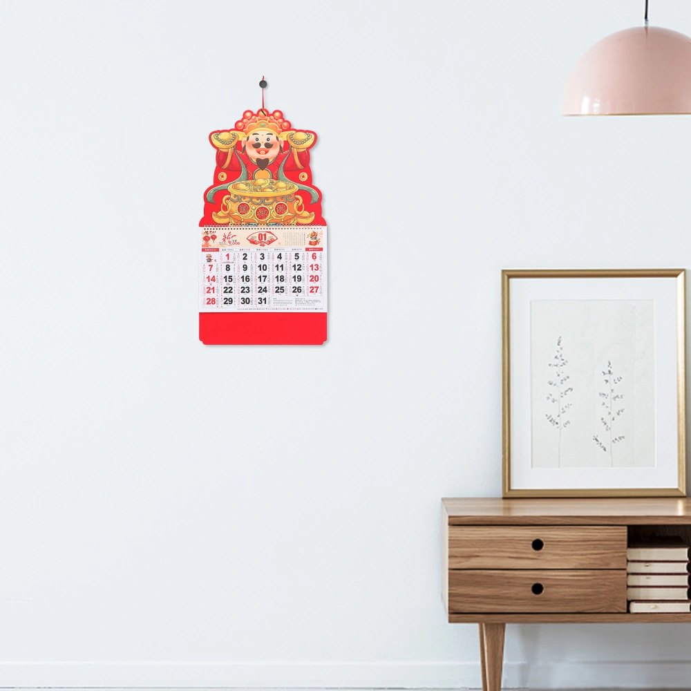 Wall Calendar Chinese Traditional Calendar 2024 New Year Hanging Calendar Year of Dragon Calendar