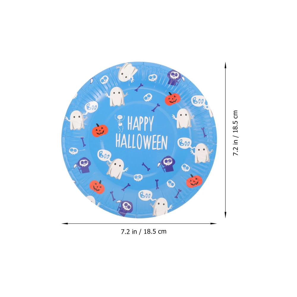 8pcs Halloween Plate Disposable Plates Party Dessert Plates Party Supplies