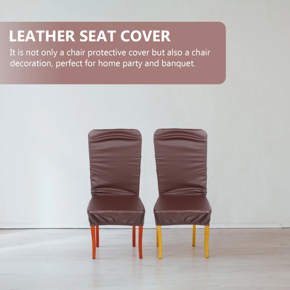 Dining Chair Cover PU Leather Chair Slipcover Restaurant Dining Chair Protector