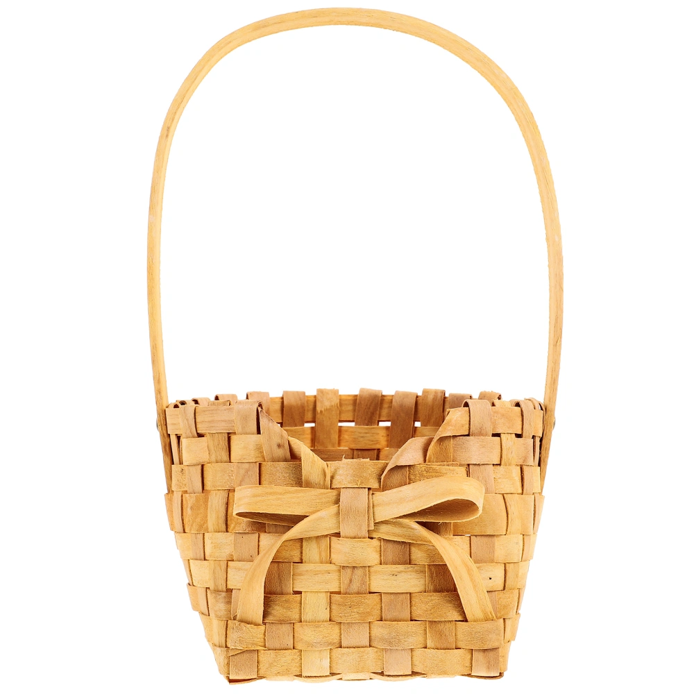 Handheld Woven Basket Portable Storage Woven Basket Decorative Woven Basket With Handle