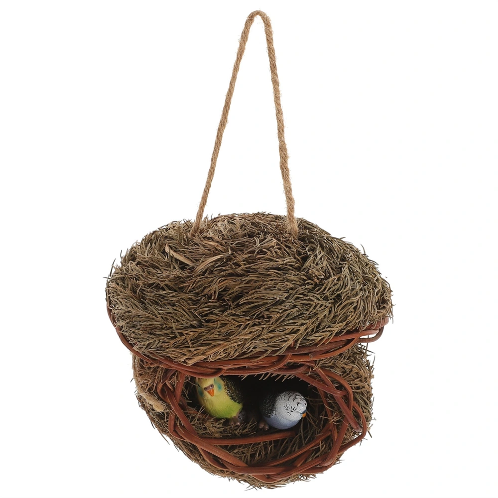 1 set of Artificial Bird Nests with Eggs Decor Simulated Birds Ornaments Garden Decor