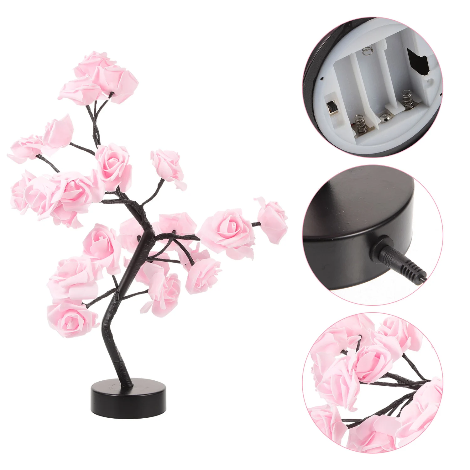 Rose Tree Lamp Led Rose Tree Light Up Tree Flower Desk Lamp Desktop Decoration