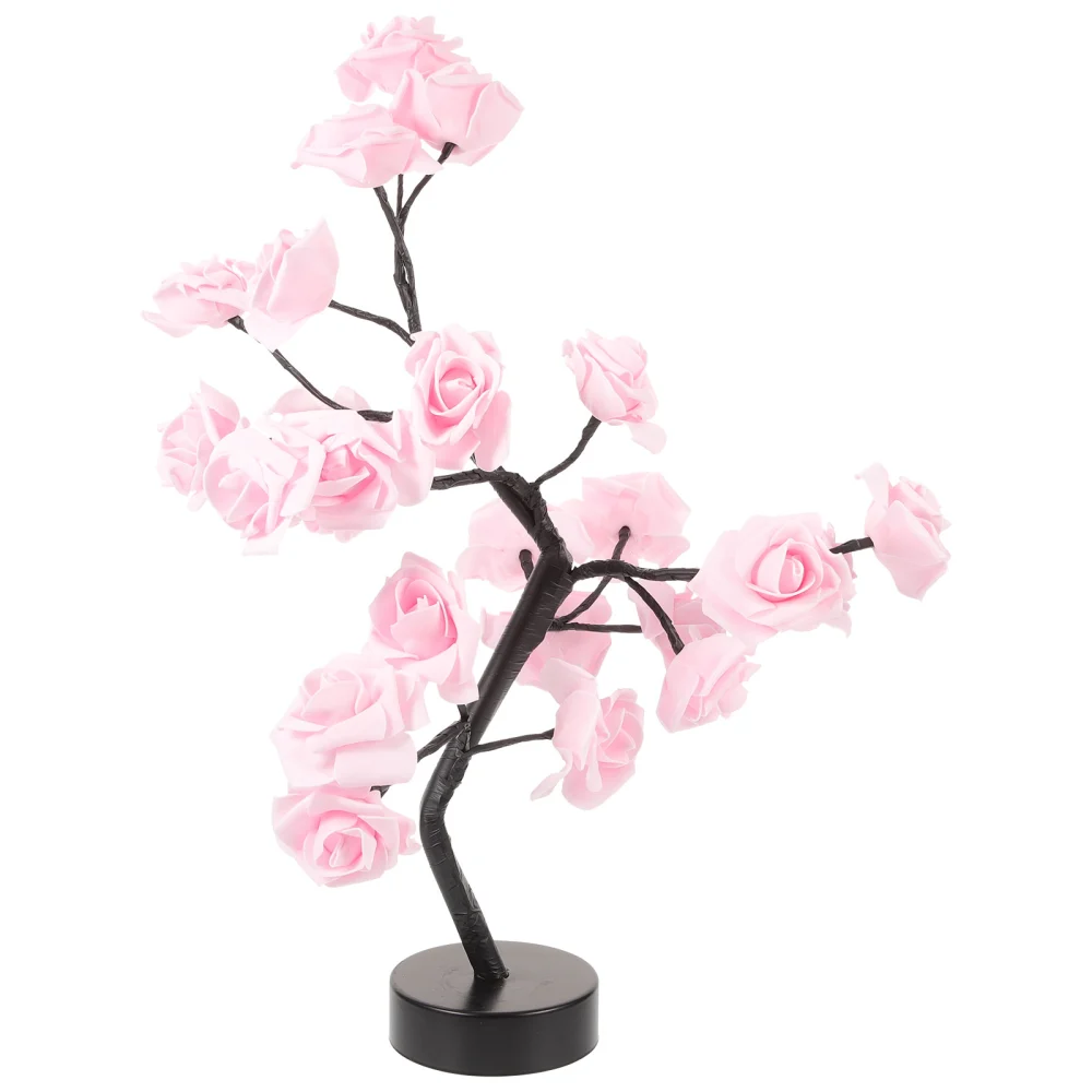 Rose Tree Lamp Led Rose Tree Light Up Tree Flower Desk Lamp Desktop Decoration